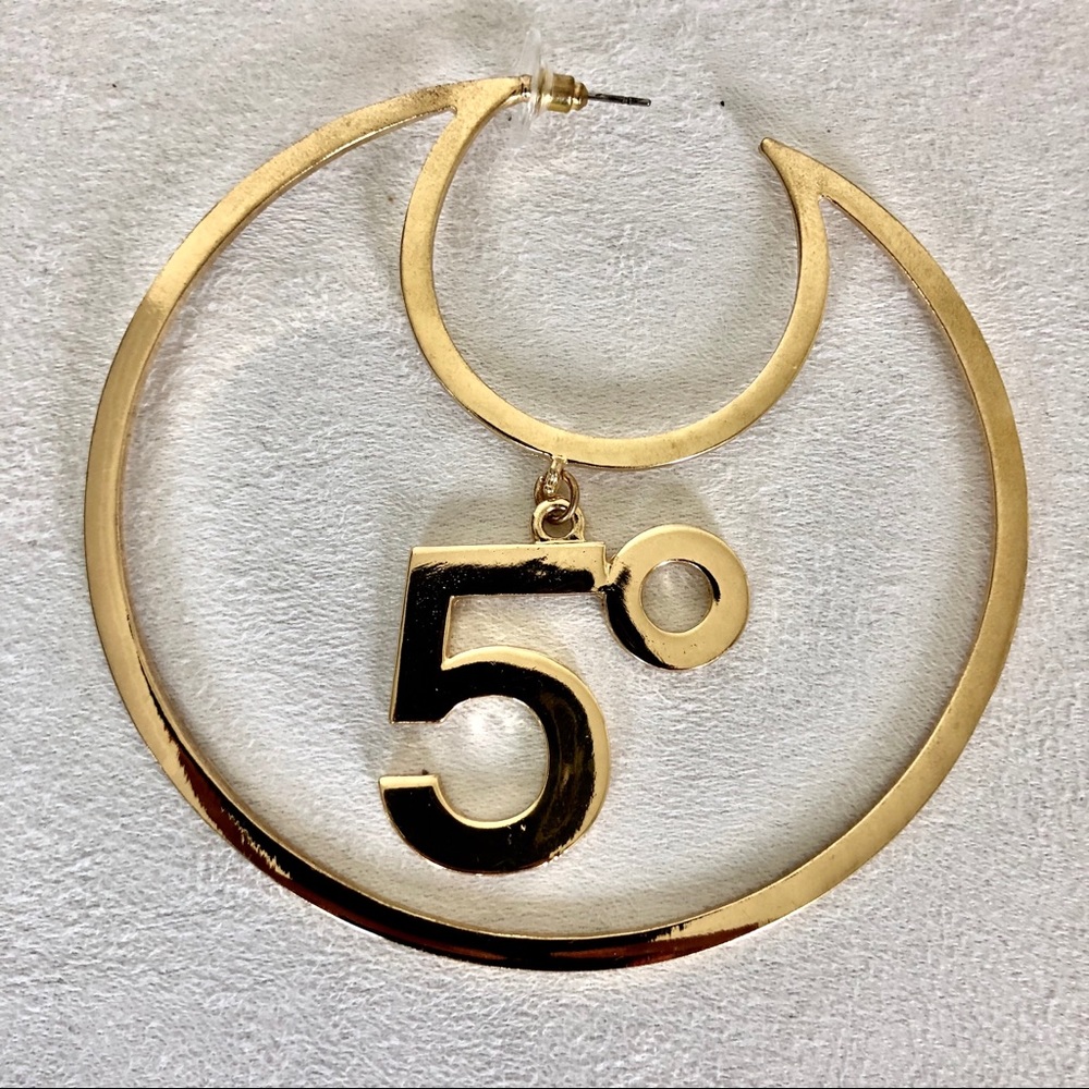 NIB Chanel No 5 hoop earrings